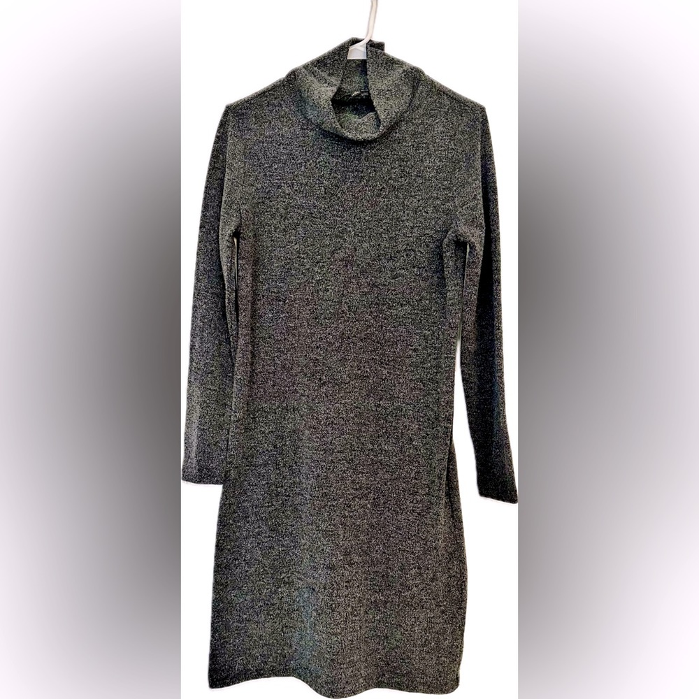 Banana Republic Charcoal Midi Turtleneck Sweater Dress Women's size small
